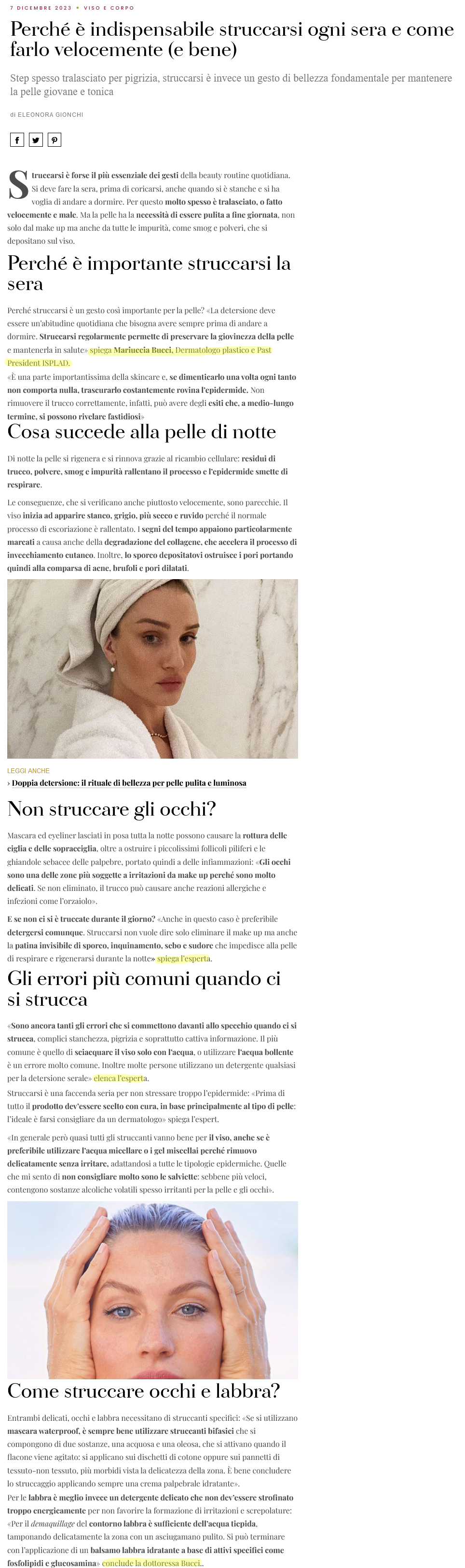 Io Donna - Struccarsi è importante
